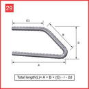 Custom Cut & Bent Rebar - Shape Code 29 - NextDaySteel