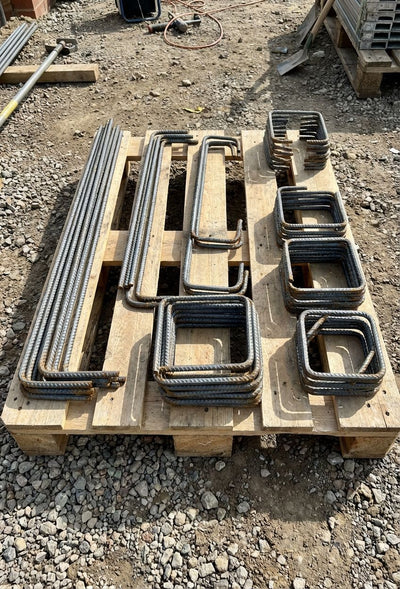 Cut and bent rebar to BS 8666 shape codes