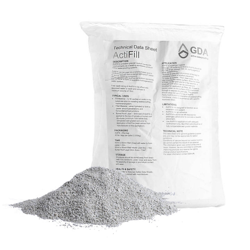 ActiFill bentonite granules for effective waterproofing and sealing solutions