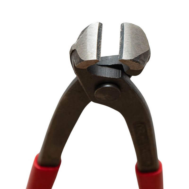 Zoomed-in detail of end-cutting nippers for precision cutting and durable performance