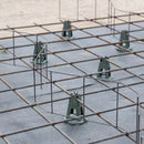 Close-up view of Snake Spacers in use, demonstrating their seamless integration with reinforcement mesh