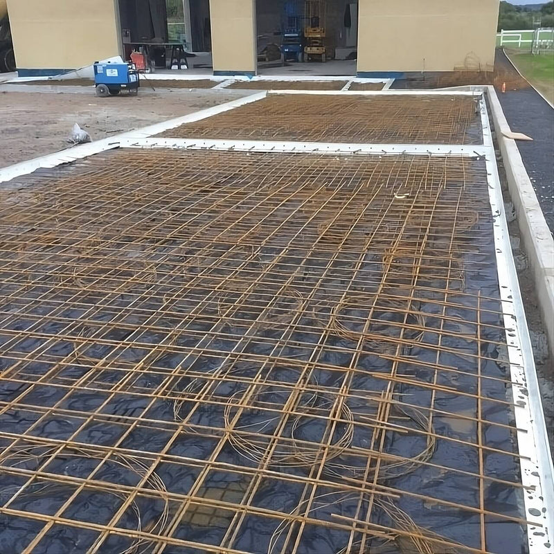 Formwork setup using K-FORM screed rails for optimal concrete placement