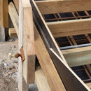 On-site application of tie-bar sleeve in formwork, showcasing efficient tie bar spacing