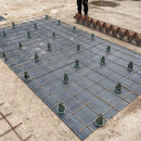 Plastic mesh spacers in action, designed to support the mesh effectively