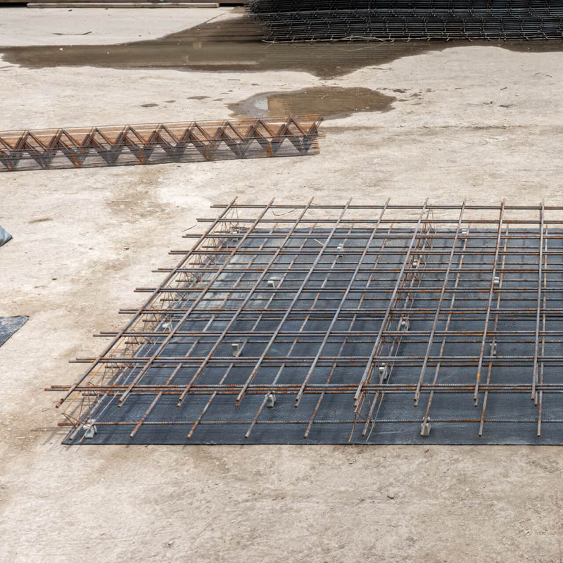 Completed on-site installation using rebar chairs, perfectly integrated into reinforcement.