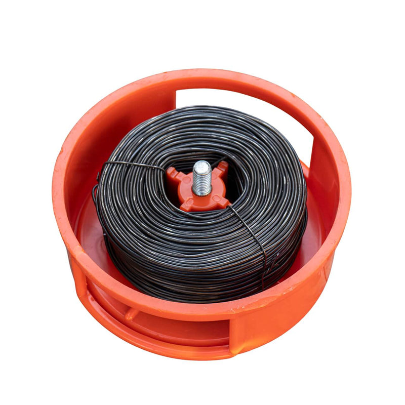 Compact Reel Easy dispenser with tying wire coil, perfect for smooth and convenient wire handling on-site