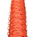 Close-up view of durable, orange safety barrier fencing mesh for safety and security.