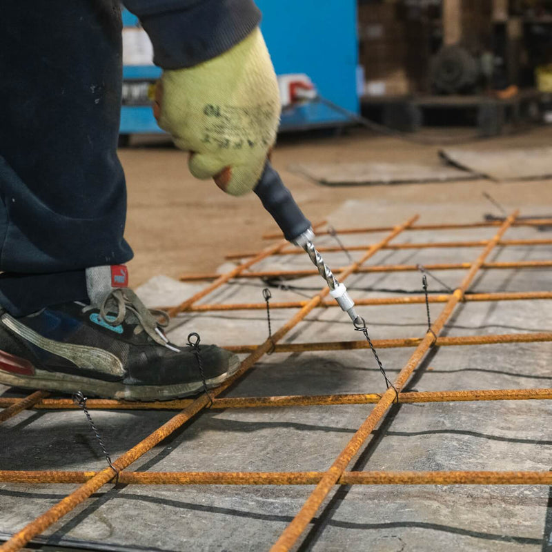 Streamline construction with a simple pull motion tool for secure, fast rebar ties.