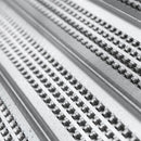 Metal rib sheets used as slab and wall stop ends in construction, showcasing durability and design