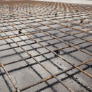 Reinforced B503 steel bars, positioned on spacers for optimal concrete support