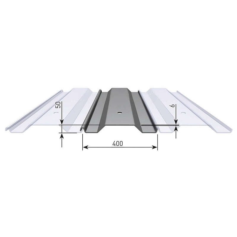 Measurement diagram for FKD 400/6 trench sheet