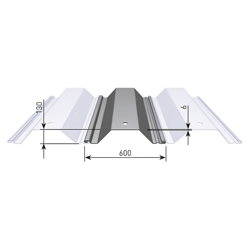 FLP 600/6 Trench Sheet layout with key dimension