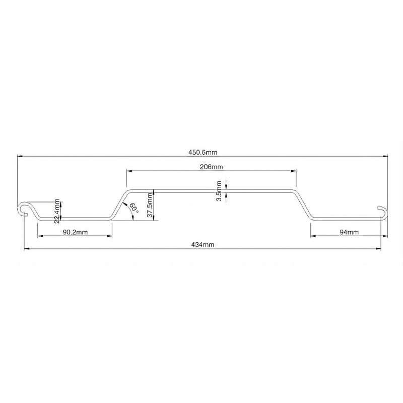 Technical specifications of Interlocking L8 Trench Sheets displaying key engineering features