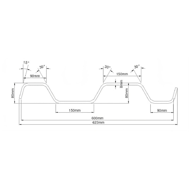 Detailed specs of KKD 600/8 Overlapping Trench Sheets for technical insight