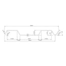 Technical diagram of standard overlapping trench sheets with detailed dimensions