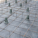 Welded Wire Snake Spacers showcased with no-tie, hassle-free installation for reinforcement mesh.