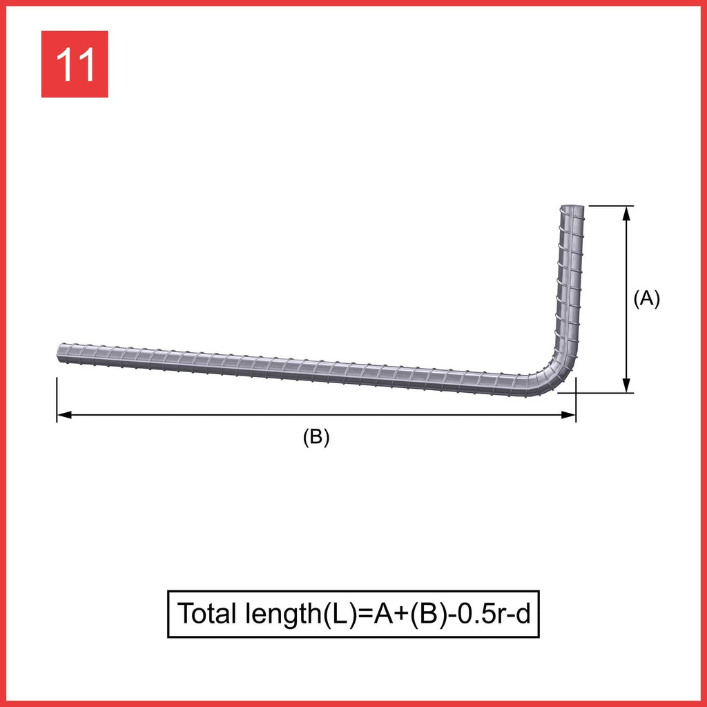 Shape Code Ireland Shape Code 11 Cut & Bent Rebar, L Bar / Kicker | NDS