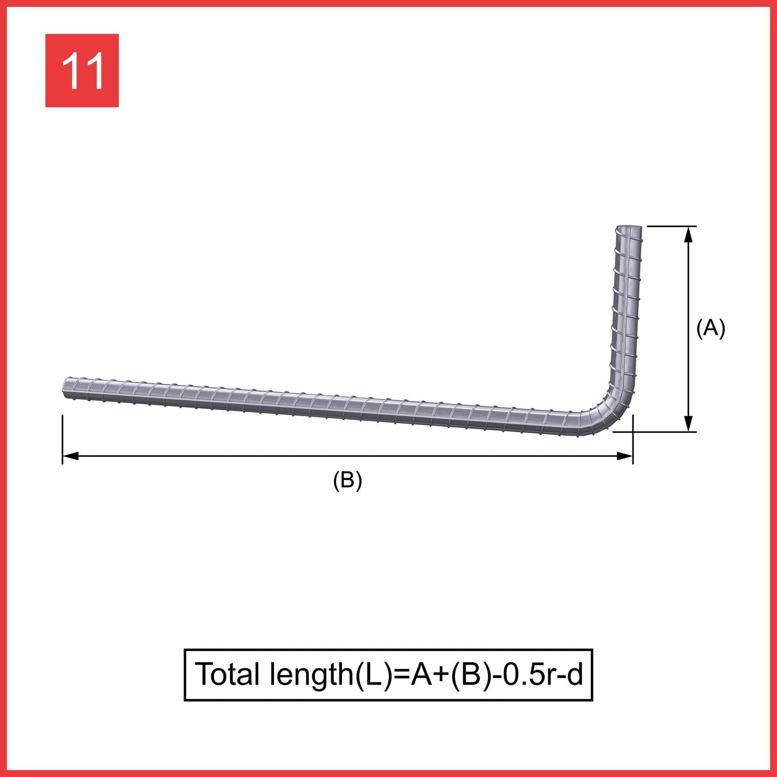 Custom Cut & Bent Rebar - Shape Code 11, L Bars, Kicker, 90-degree bar ...