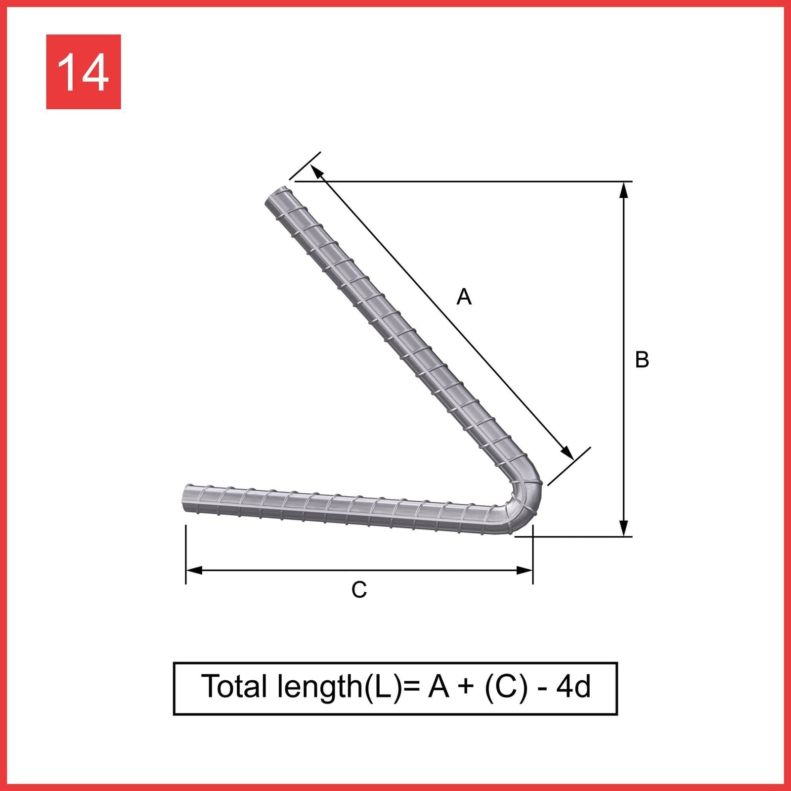 Custom Cut & Bent Rebar - Shape Code 14 | Next Day Steel Ltd