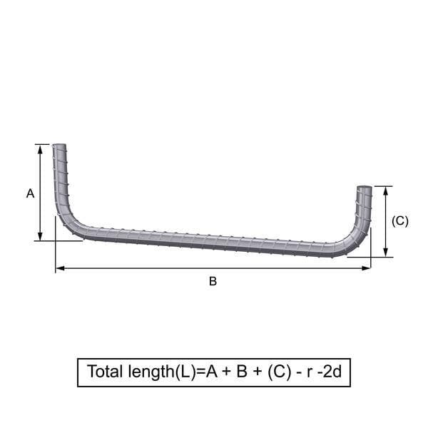 Custom Cut Bent Rebar Shape Code 21 U Bar U bend Reinforcement custom-cut-bent-rebar-shape-code-21-u-bar-u-bend-reinforcement