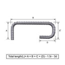 Custom Cut & Bent Rebar - Shape Code 22 - NextDaySteel