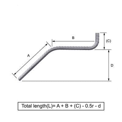 Custom Cut & Bent Rebar - Shape Code 28 - NextDaySteel