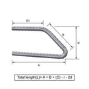 Custom Cut & Bent Rebar - Shape Code 29 - NextDaySteel