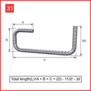 Custom Cut & Bent Rebar - Shape Code 31 - NextDaySteel