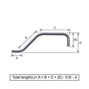 Custom Cut & Bent Rebar - Shape Code 34 - NextDaySteel