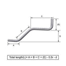 Custom Cut & Bent Rebar - Shape Code 35 - NextDaySteel