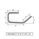 Custom Cut & Bent Rebar - Shape Code 36 - NextDaySteel