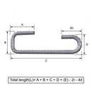 Custom Cut & Bent Rebar - Shape Code 41 - NextDaySteel