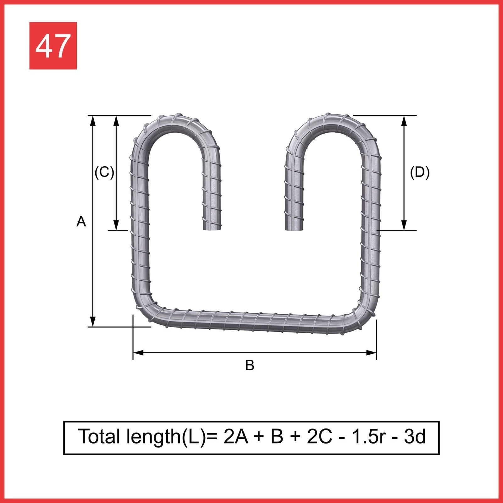Custom Cut & Bent Rebar - Shape Code 47 | Next Day Steel Ltd
