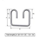 Custom Cut & Bent Rebar - Shape Code 47 - NextDaySteel