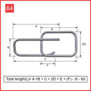 Custom Cut & Bent Rebar - Shape Code 64 - NextDaySteel
